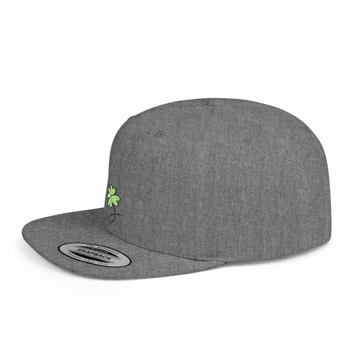 Icons Embroidered Leaf Flat Bill Snapback – Lightweight, Custom Fit, Premium Quality