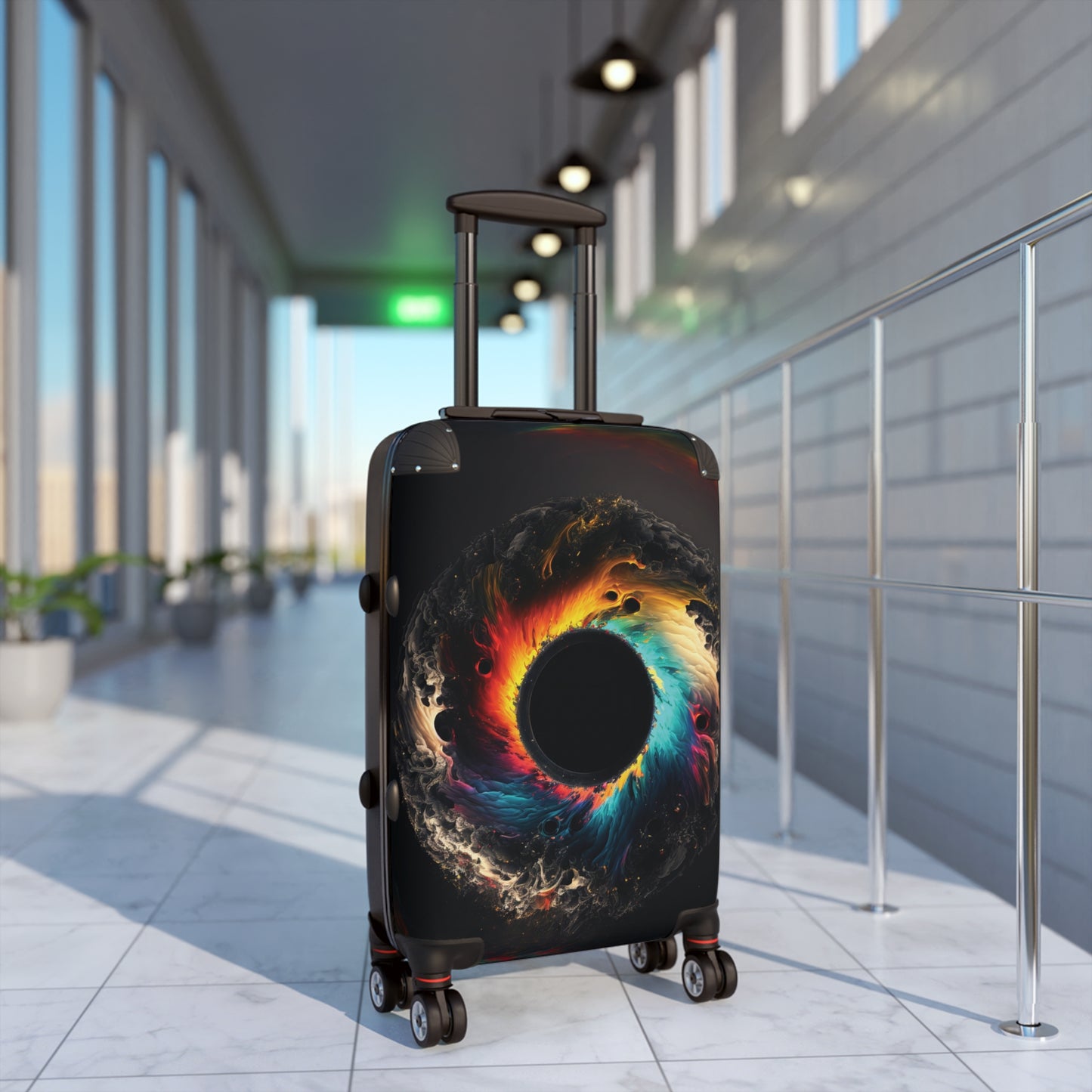 Abstract Colorful AI Carry-On Suitcase - Stylish Luggage for Travelers