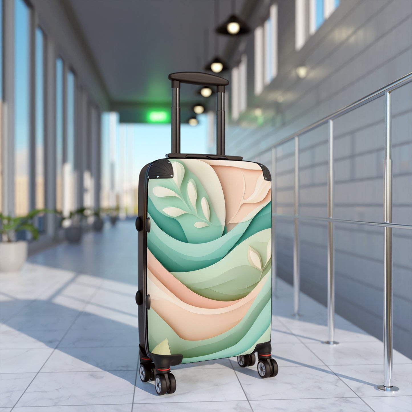 Abstract Organic Shapes Carry-On Suitcase - Stylish Luggage for Travelers