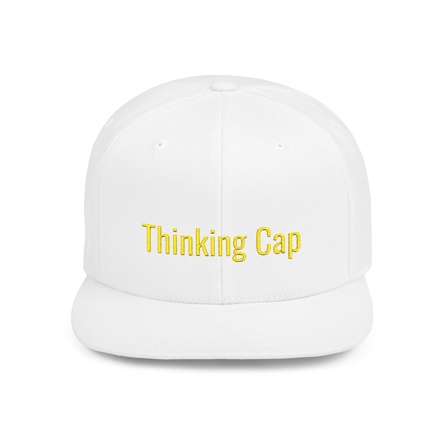 Text Thinking Cap Flat Bill Snapback – Lightweight, Custom Fit, Premium Quality