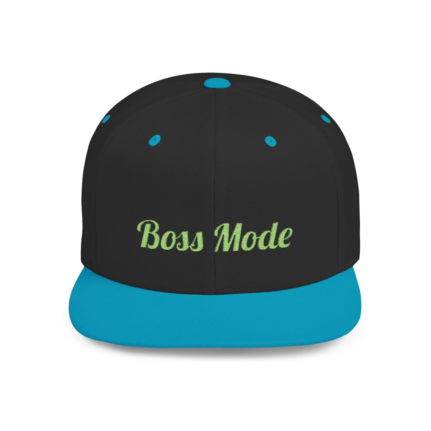 Text Boss Mode Flat Bill Snapback – Lightweight, Custom Fit, Premium Quality