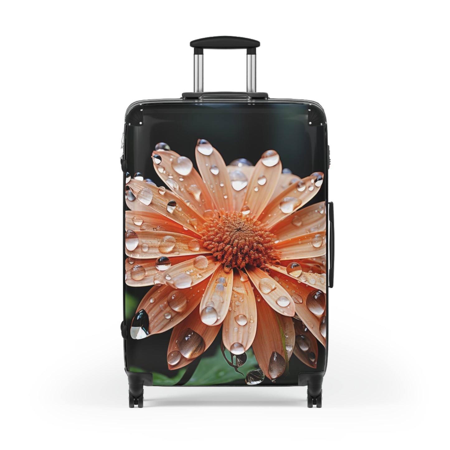 Nature Flowers Floral Dew Drops on Flower Art Carry-On Suitcase - Stylish Luggage for Travelers