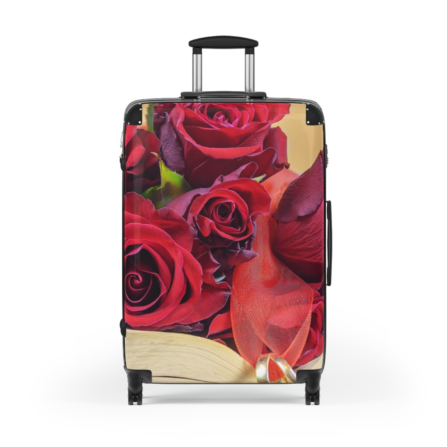 Nature Flowers Floral Red Roses Wedding Art Carry-On Suitcase - Stylish Luggage for Travelers