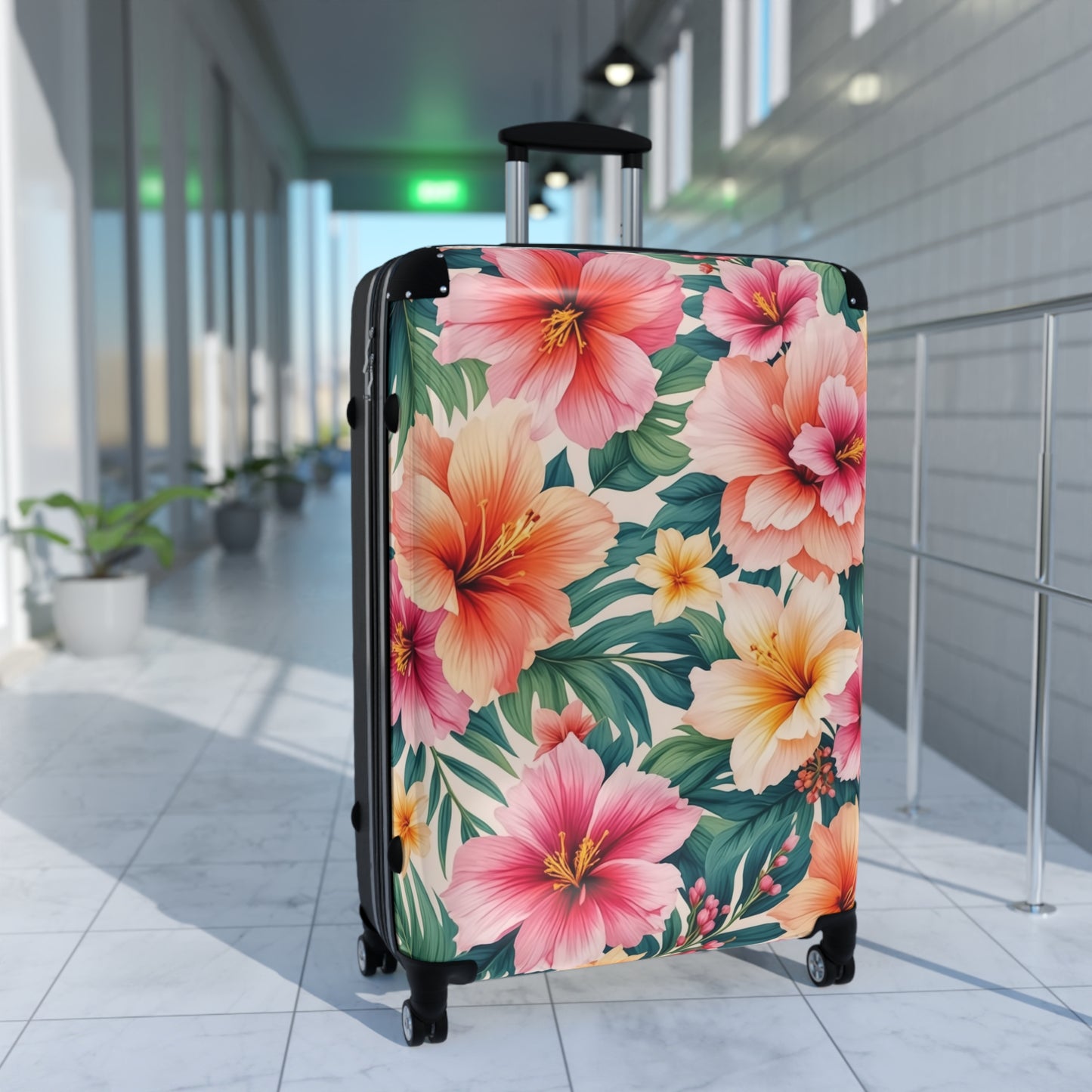 Nature Flowers Floral Hibiscus Art Carry-On Suitcase - Stylish Luggage for Travelers
