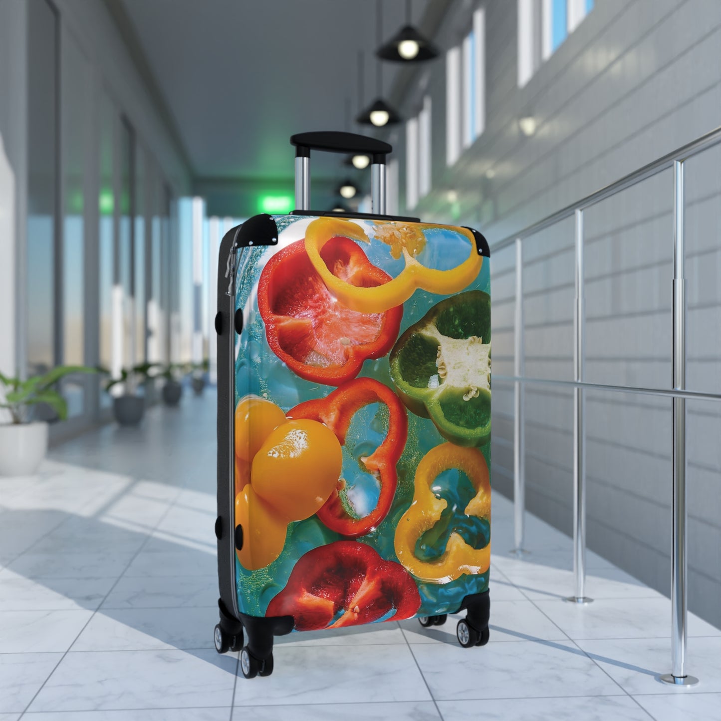 Nature Summer Bell Peppers Slices Carry-On Suitcase - Stylish Luggage for Travelers