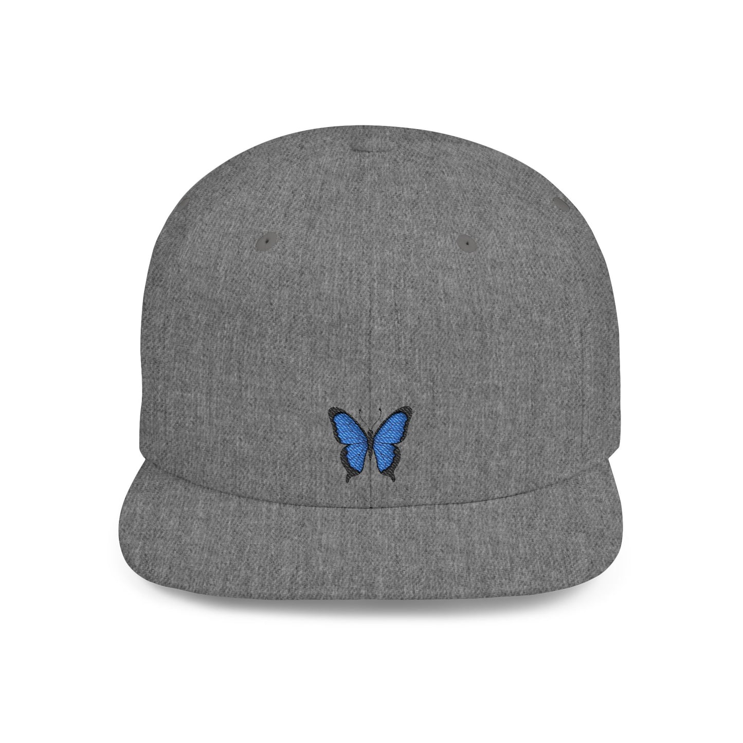 Icons Embroidered Butterfly Flat Bill Snapback – Lightweight, Custom Fit, Premium Quality
