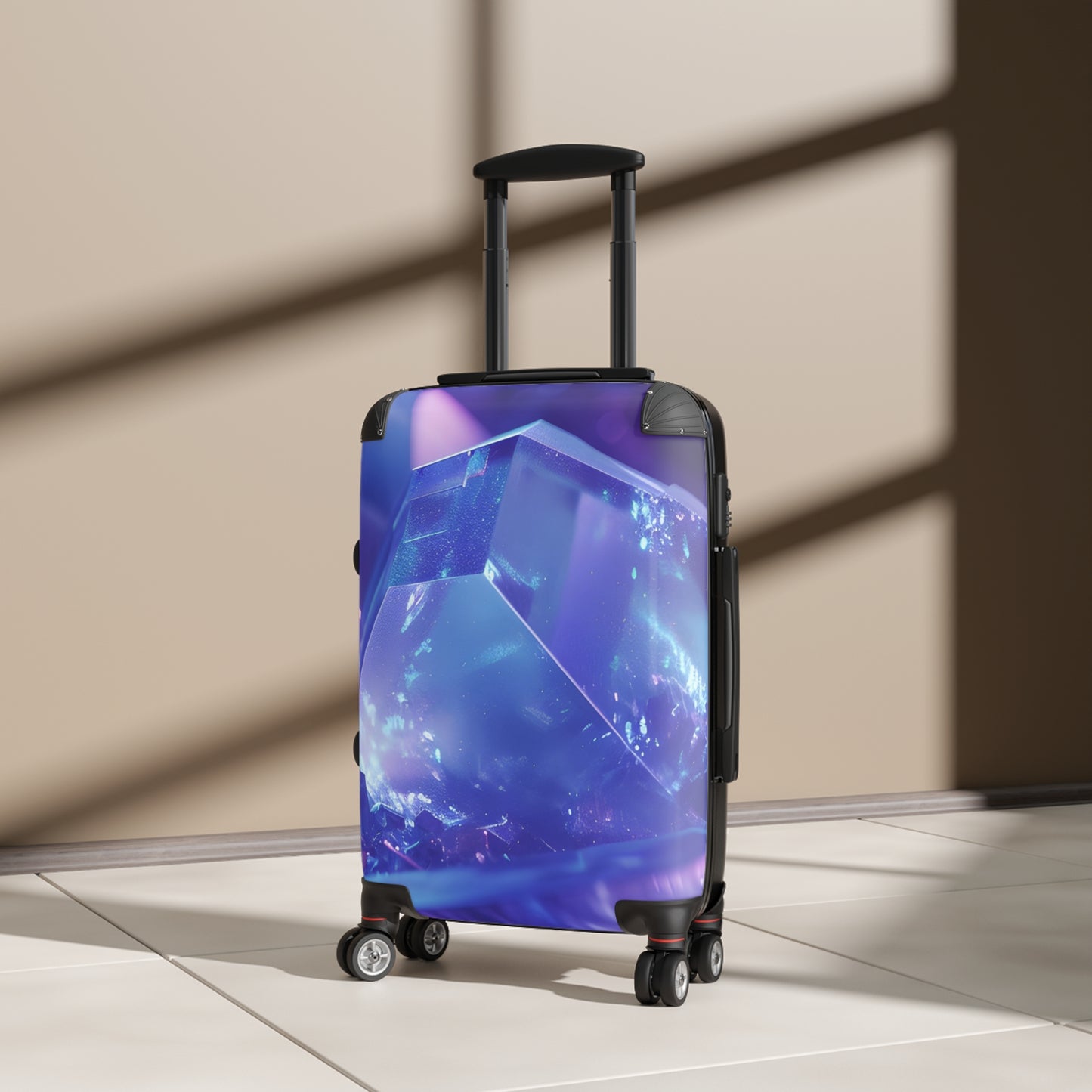 Abstract Sparkling Gemstone Art Carry-On Suitcase - Stylish Luggage for Travelers