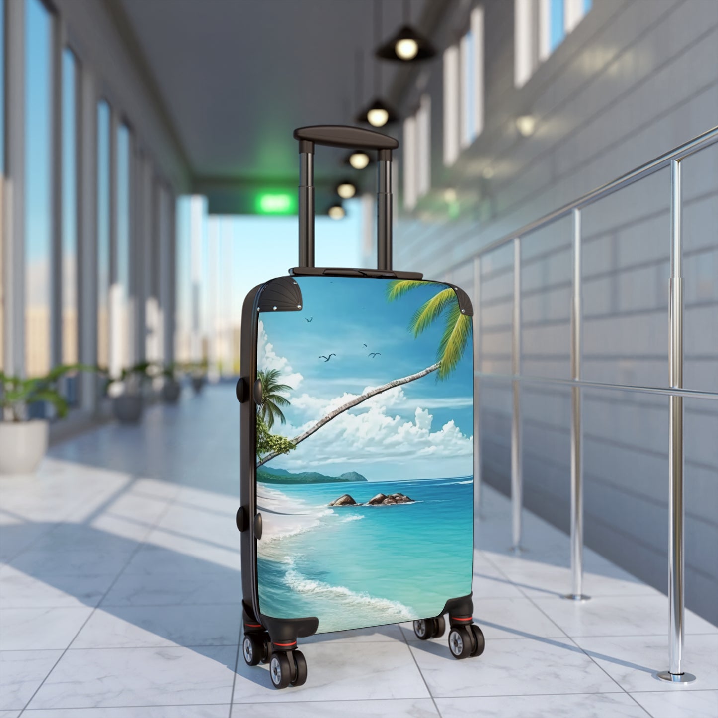 Nature Summer Beach Ocean Coconut Art Carry-On Suitcase - Stylish Luggage for Travelers