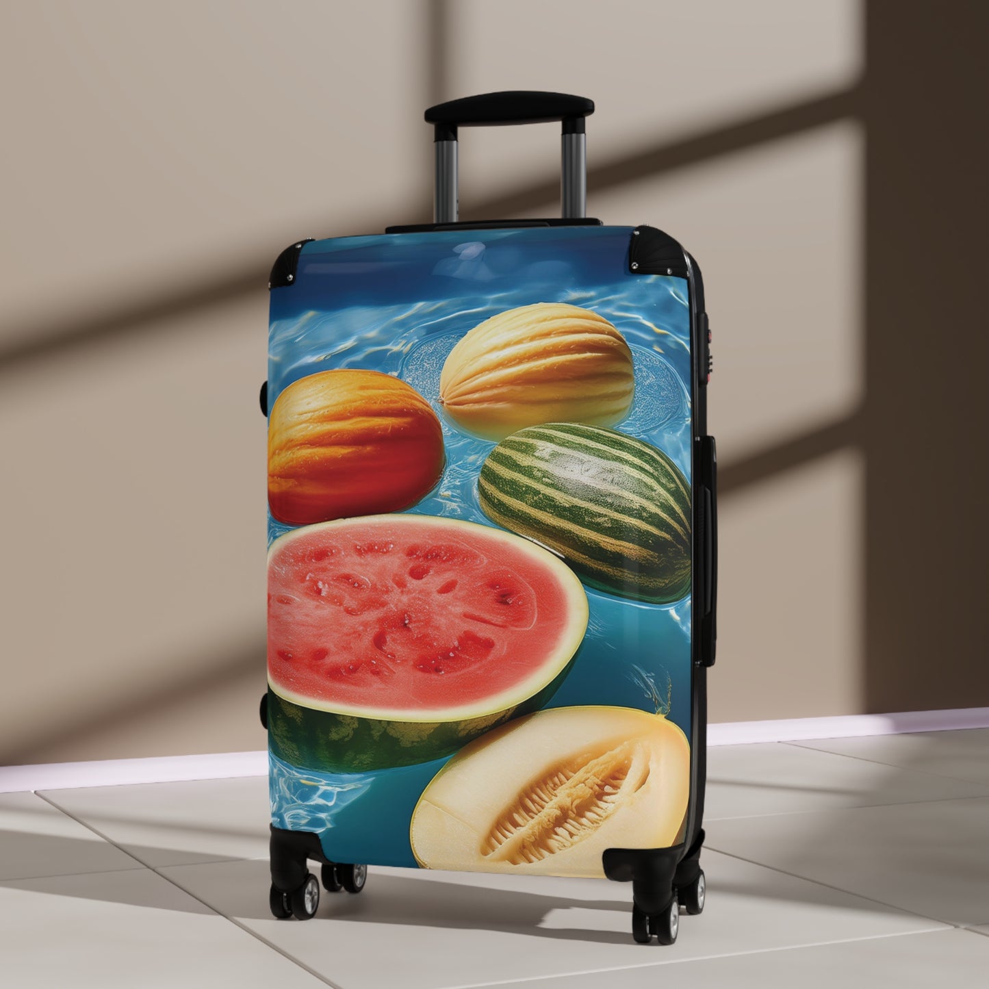 Nature Summer Fruits Floating in Pool Carry-On Suitcase - Stylish Luggage for Travelers