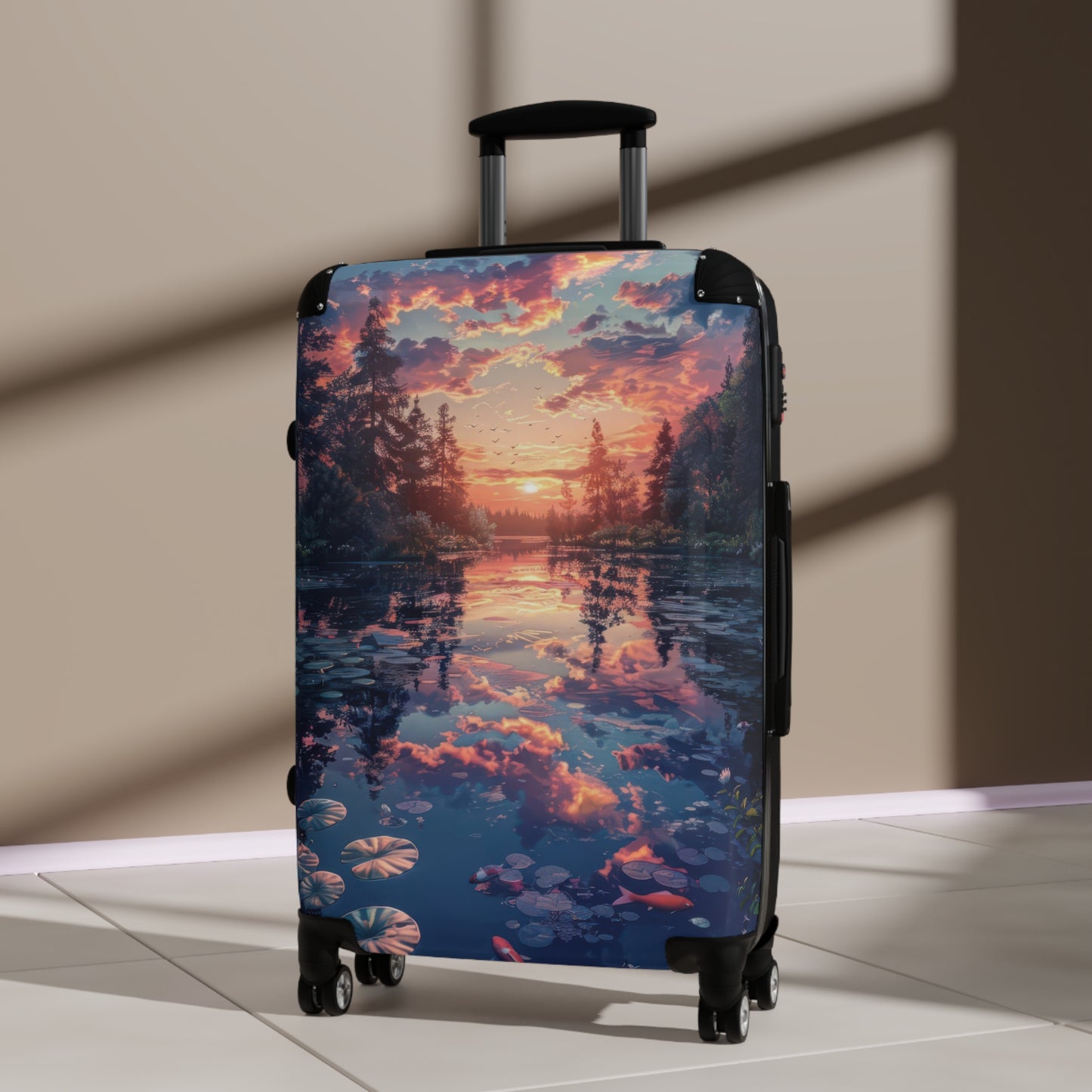 Nature Sunset Tranquil Art Carry-On Suitcase - Stylish Luggage for Travelers