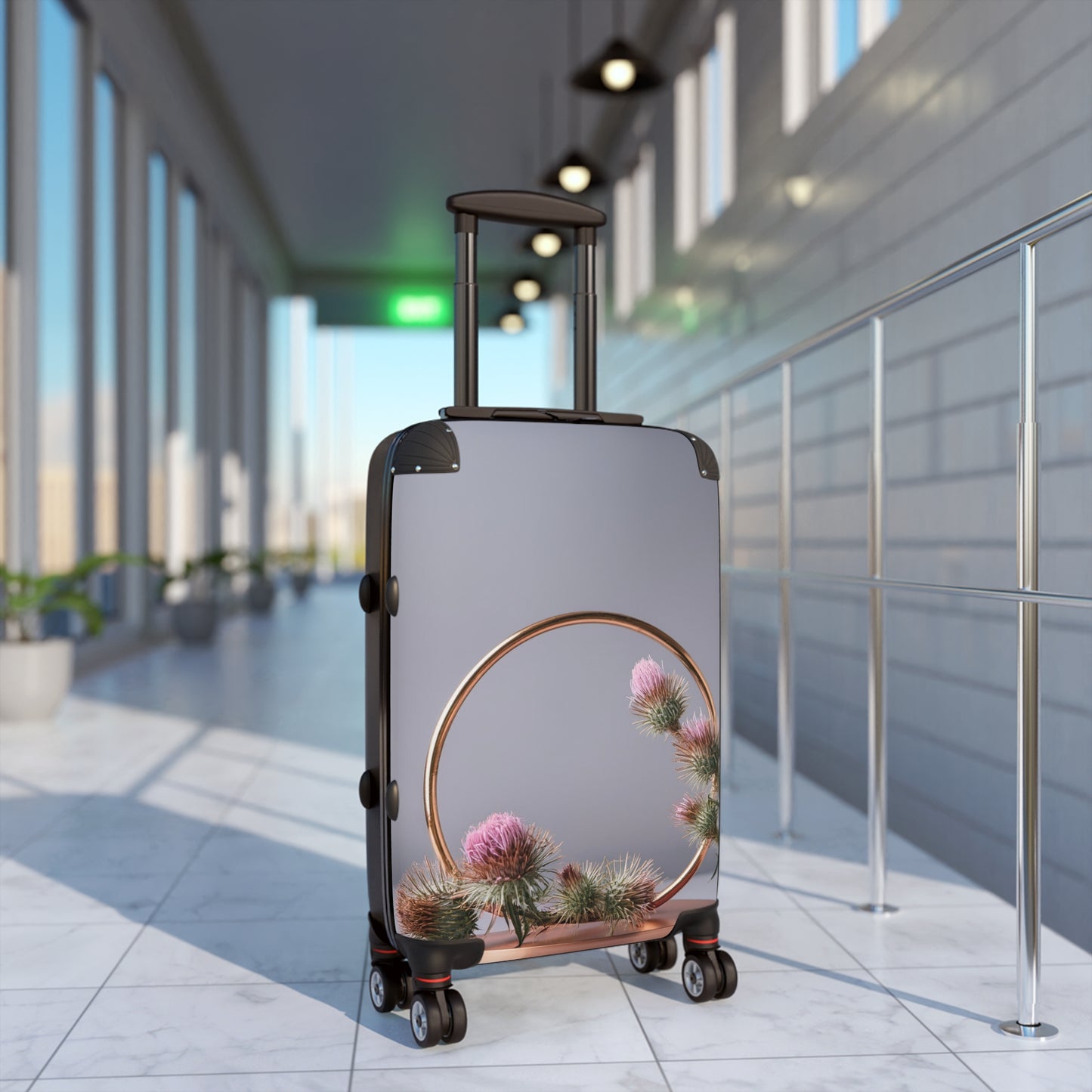 Nature Flowers Floral Pink Cooper Carry-On Suitcase - Stylish Luggage for Travelers