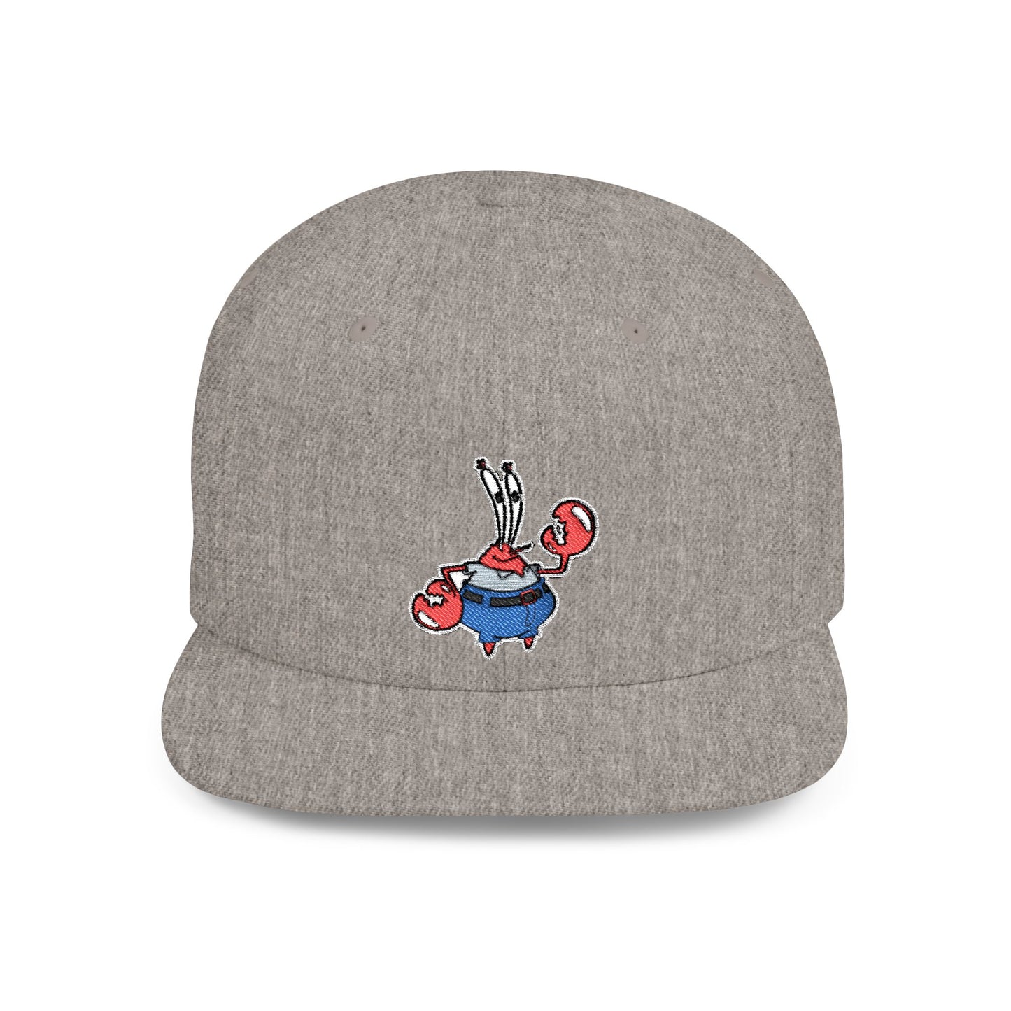 Spongebob Squarepants Mr Krabs Flat Bill Snapback – Lightweight, Custom Fit, Premium Quality