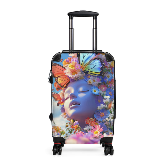 Nature Flowers Floral Sky Butterflies Art Carry-On Suitcase - Stylish Luggage for Travelers