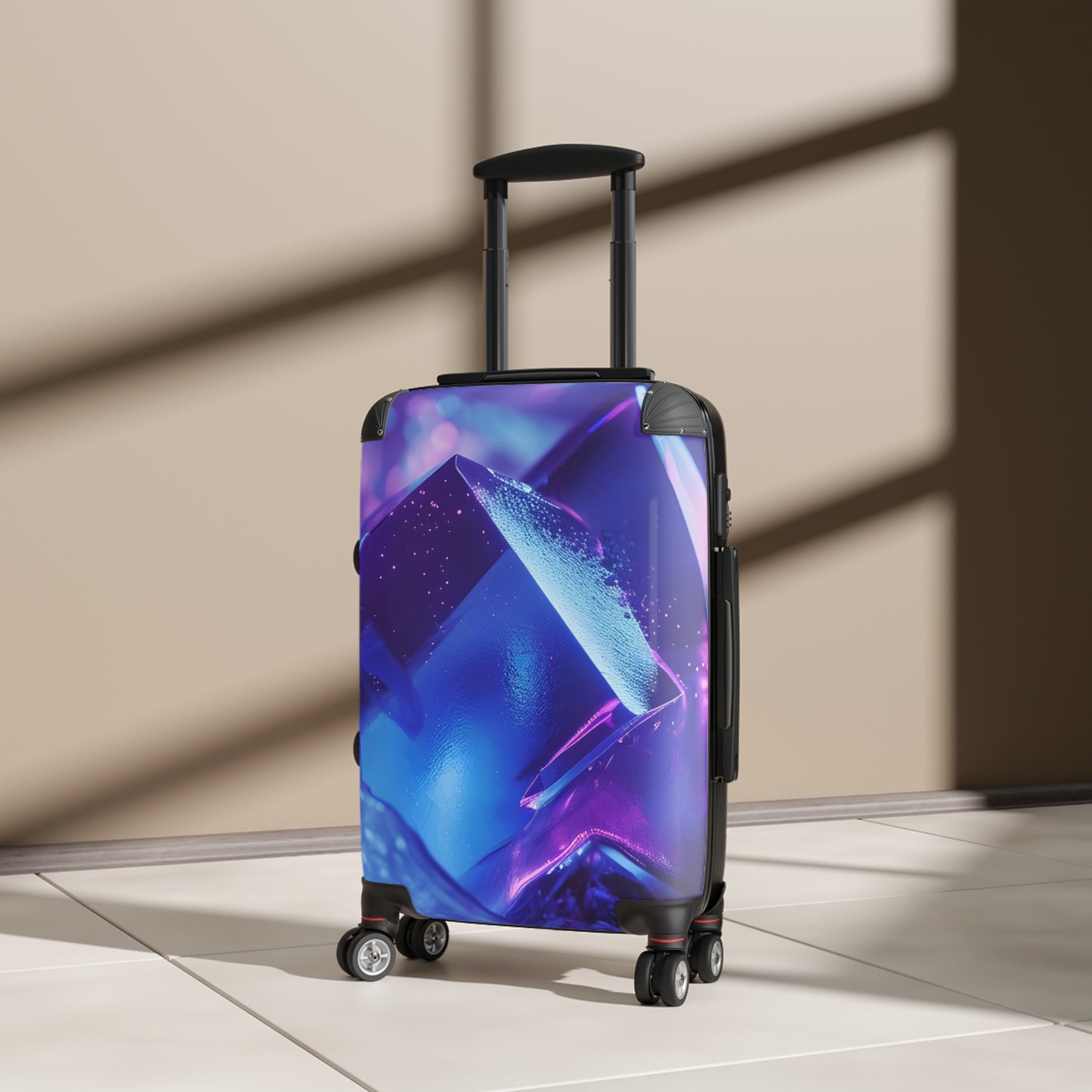 Abstract Purple Aesthetic Art Carry-On Suitcase - Stylish Luggage for Travelers