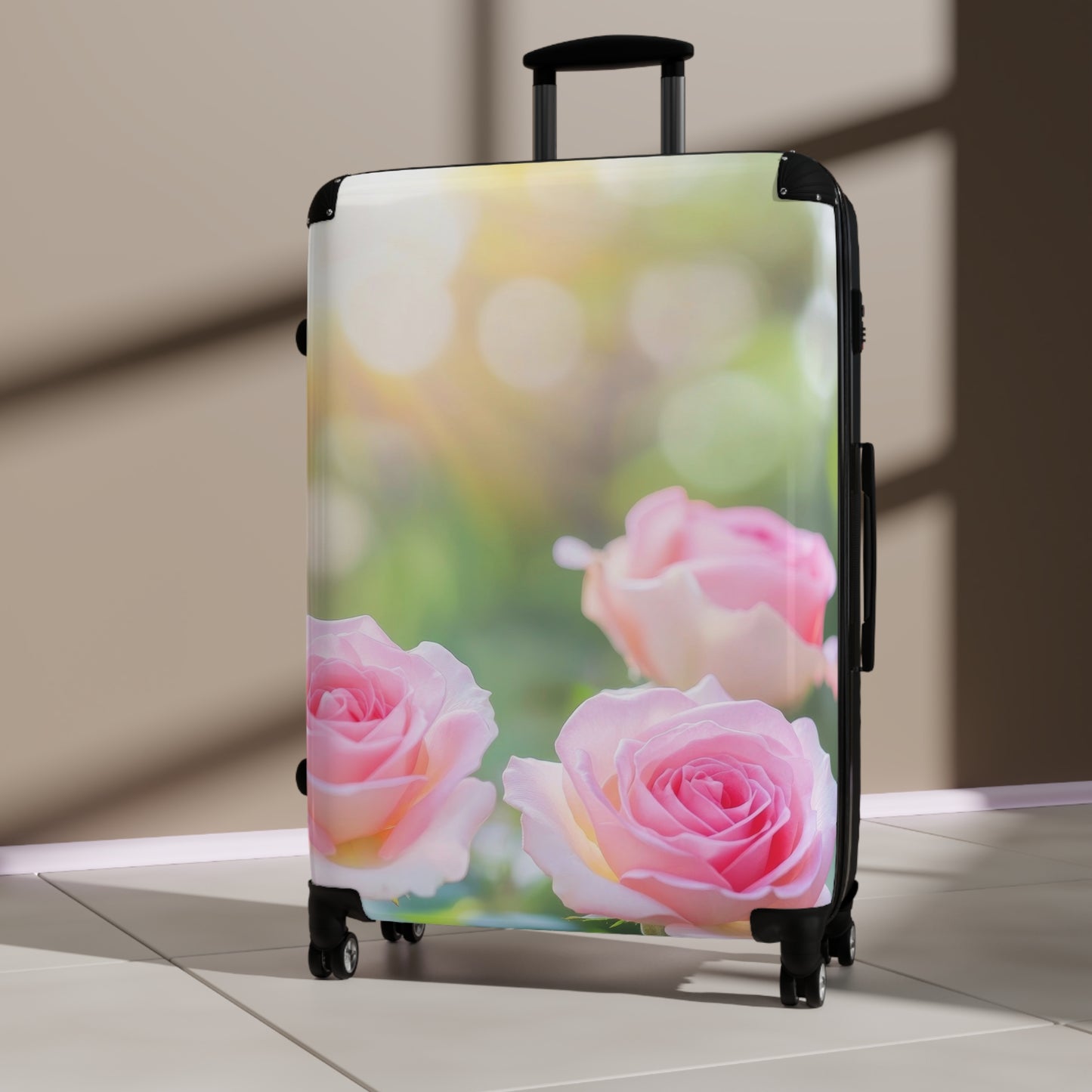 Nature Flowers Beautiful Pink Floral Art Carry-On Suitcase - Stylish Luggage for Travelers
