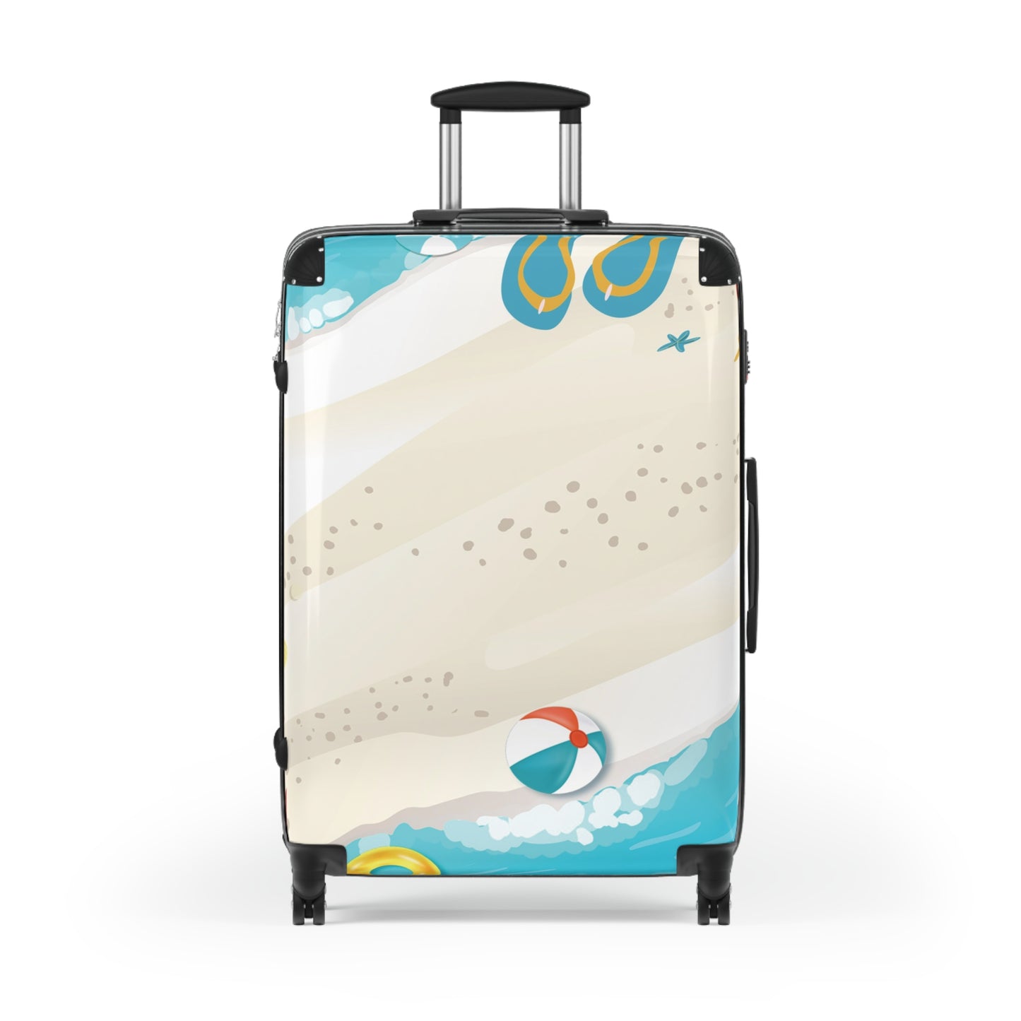 Nature Summer Beach Cartoon Art Carry-On Suitcase - Stylish Luggage for Travelers