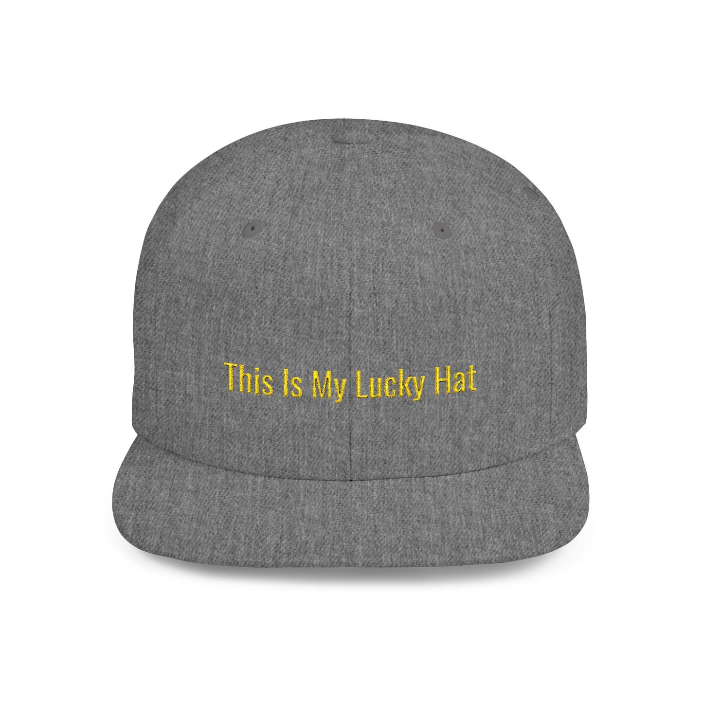 Text This Is My Lucky Hat Flat Bill Snapback – Lightweight, Custom Fit, Premium Quality