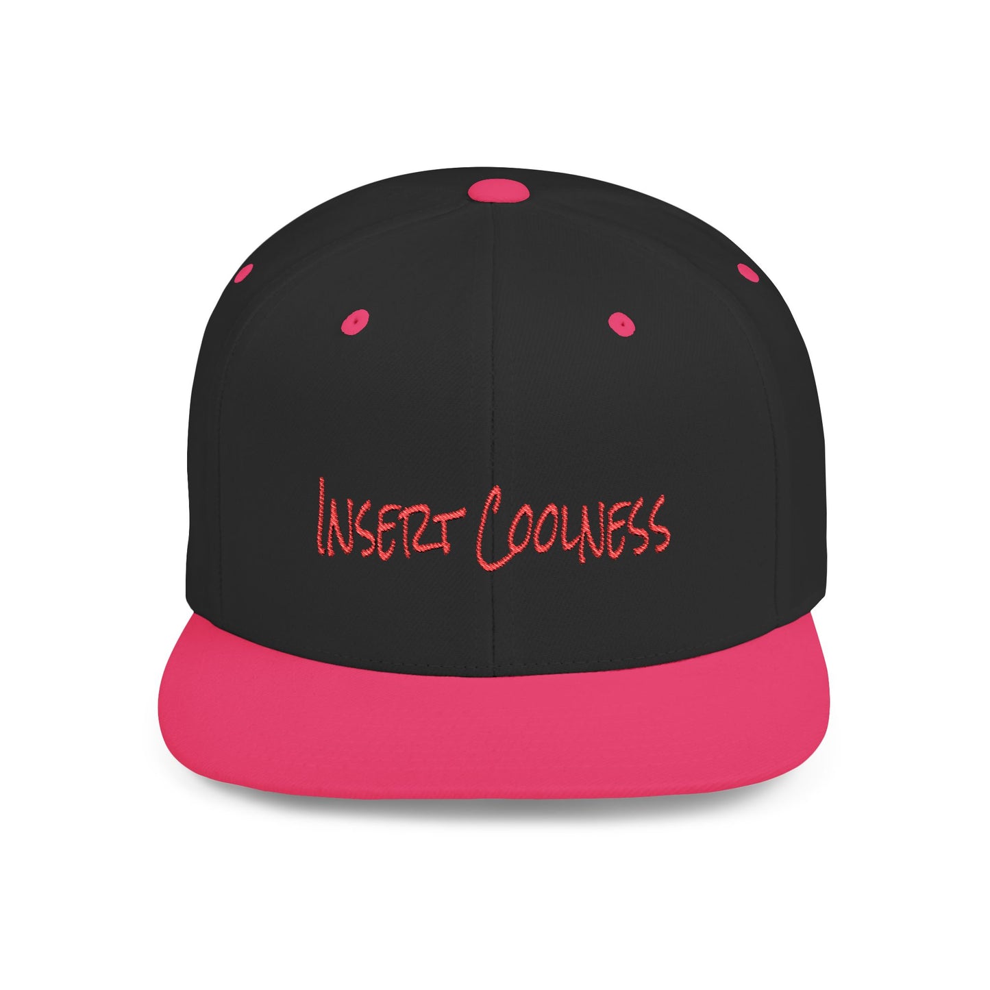Text Insert Coolness Flat Bill Snapback – Lightweight, Custom Fit, Premium Quality