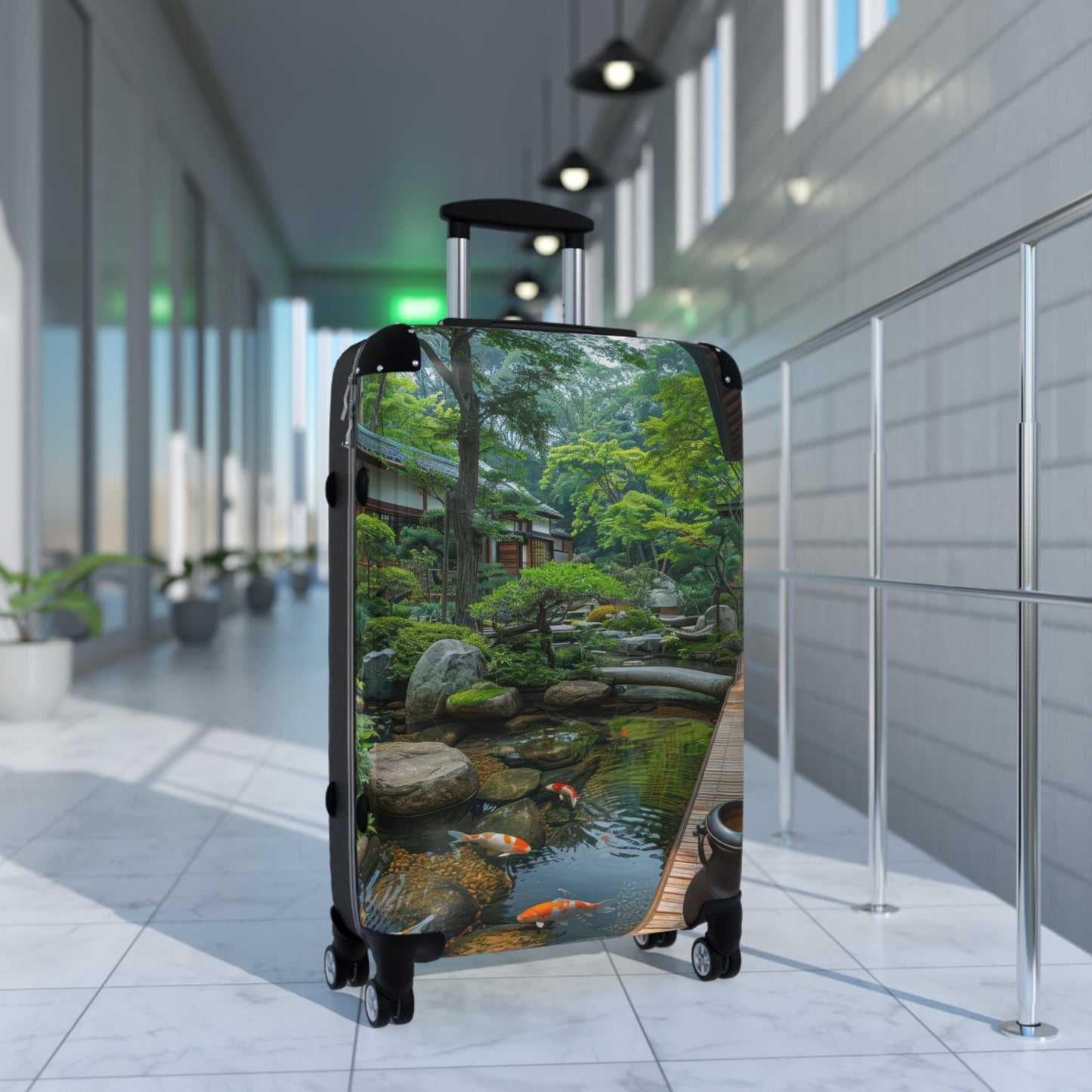 Nature Garden Serene Art Carry-On Suitcase - Stylish Luggage for Travelers