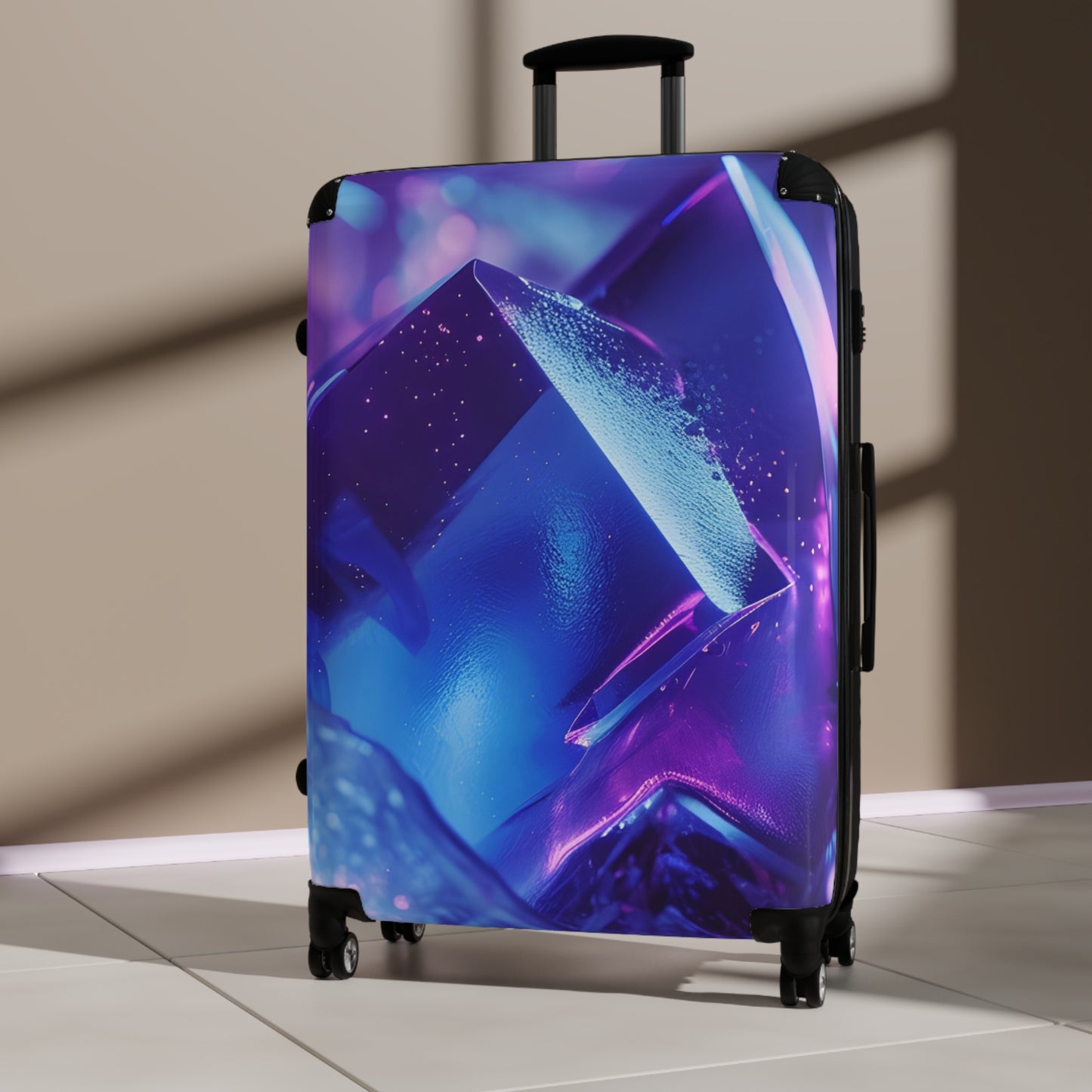 Abstract Purple Aesthetic Art Carry-On Suitcase - Stylish Luggage for Travelers