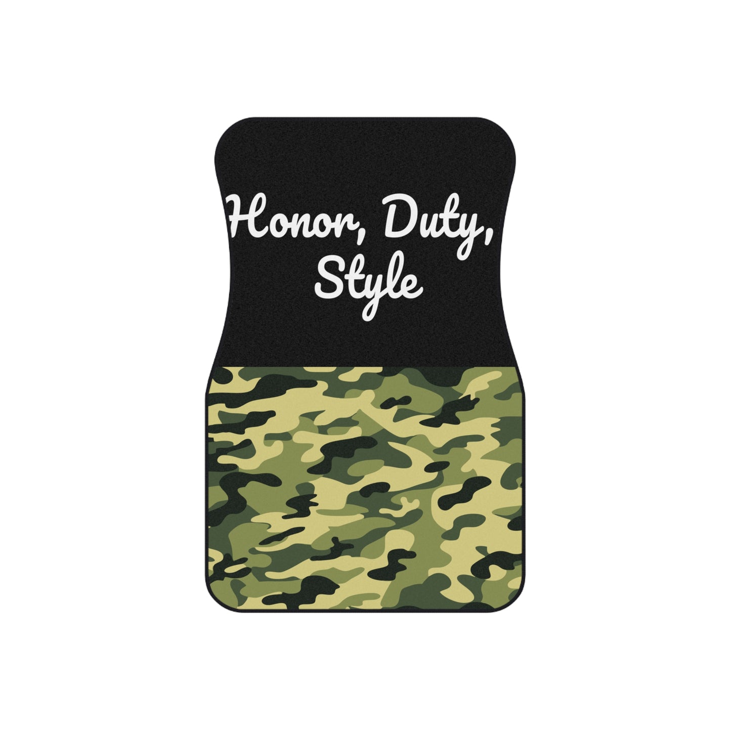 Army Honor, Duty, Style Car Floor Mats – 2-Piece Front Set, Durable & Stylish, Universal Fit