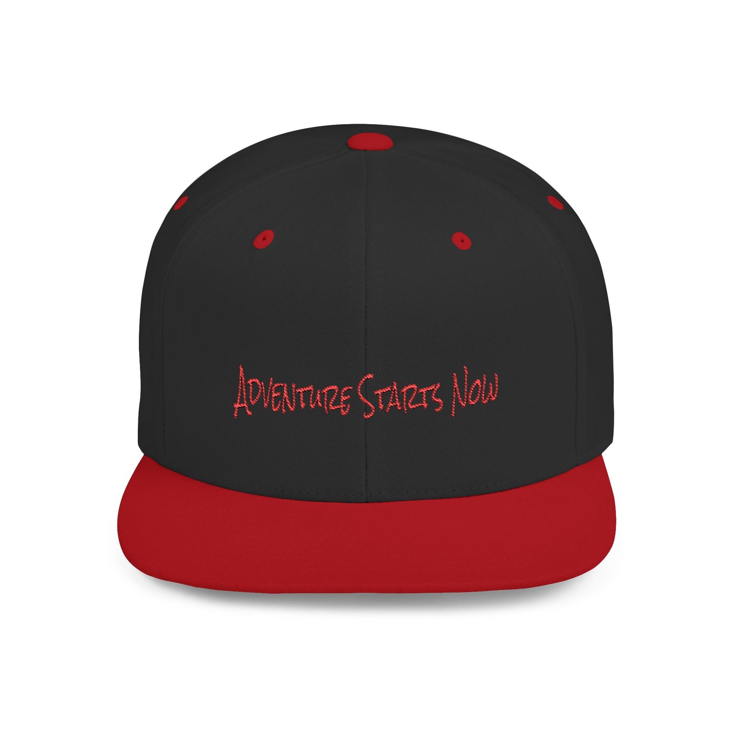 Text Adventure Starts Now Flat Bill Snapback – Lightweight, Custom Fit, Premium Quality