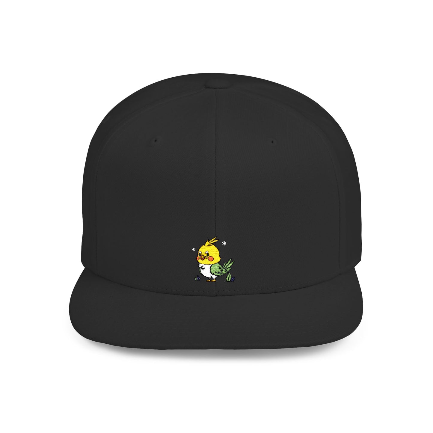 Icons Embroidered Cute Bird Flat Bill Snapback – Lightweight, Custom Fit, Premium Quality