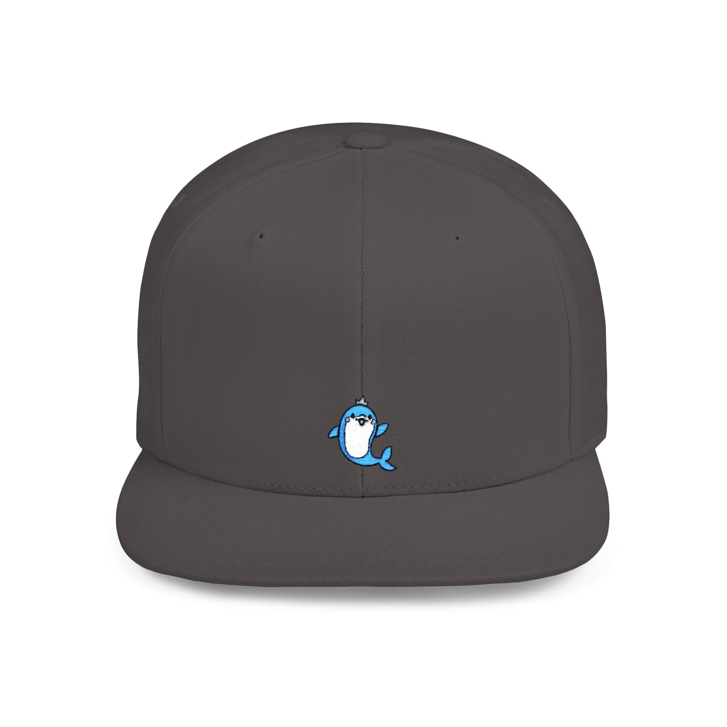 Icons Embroidered Dolphin 2 Flat Bill Snapback – Lightweight, Custom Fit, Premium Quality