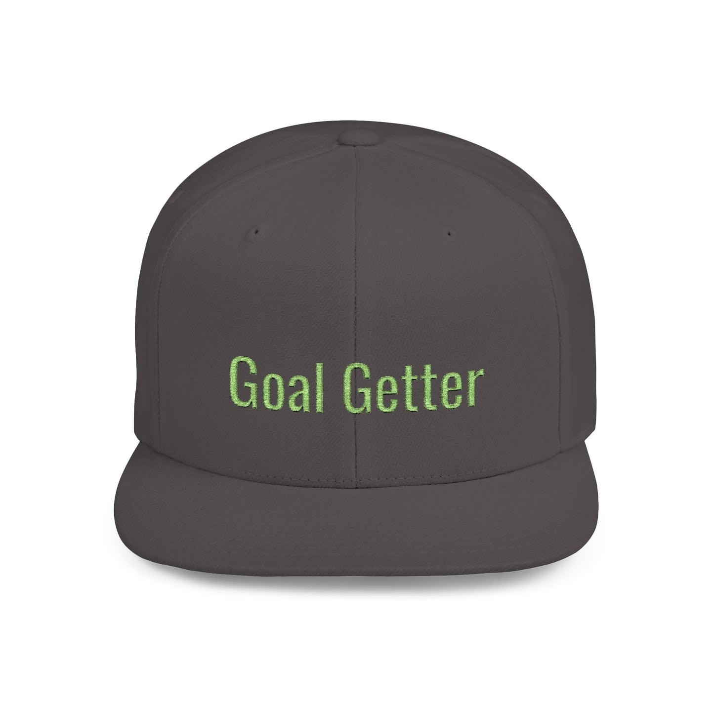 Text Goal Getter Flat Bill Snapback – Lightweight, Custom Fit, Premium Quality