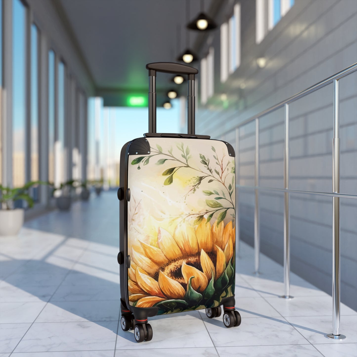 Nature Flowers Floral Watercolor Art Carry-On Suitcase - Stylish Luggage for Travelers