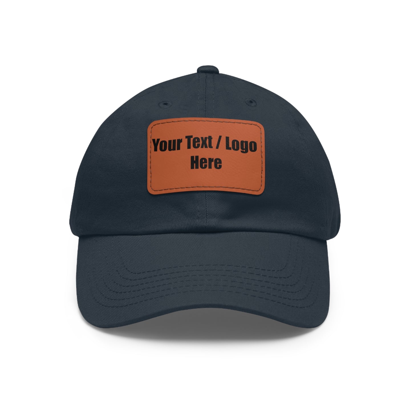 Dad Leather Patch Hat Your Text/Logo Here – Timeless Style, Perfect Fit