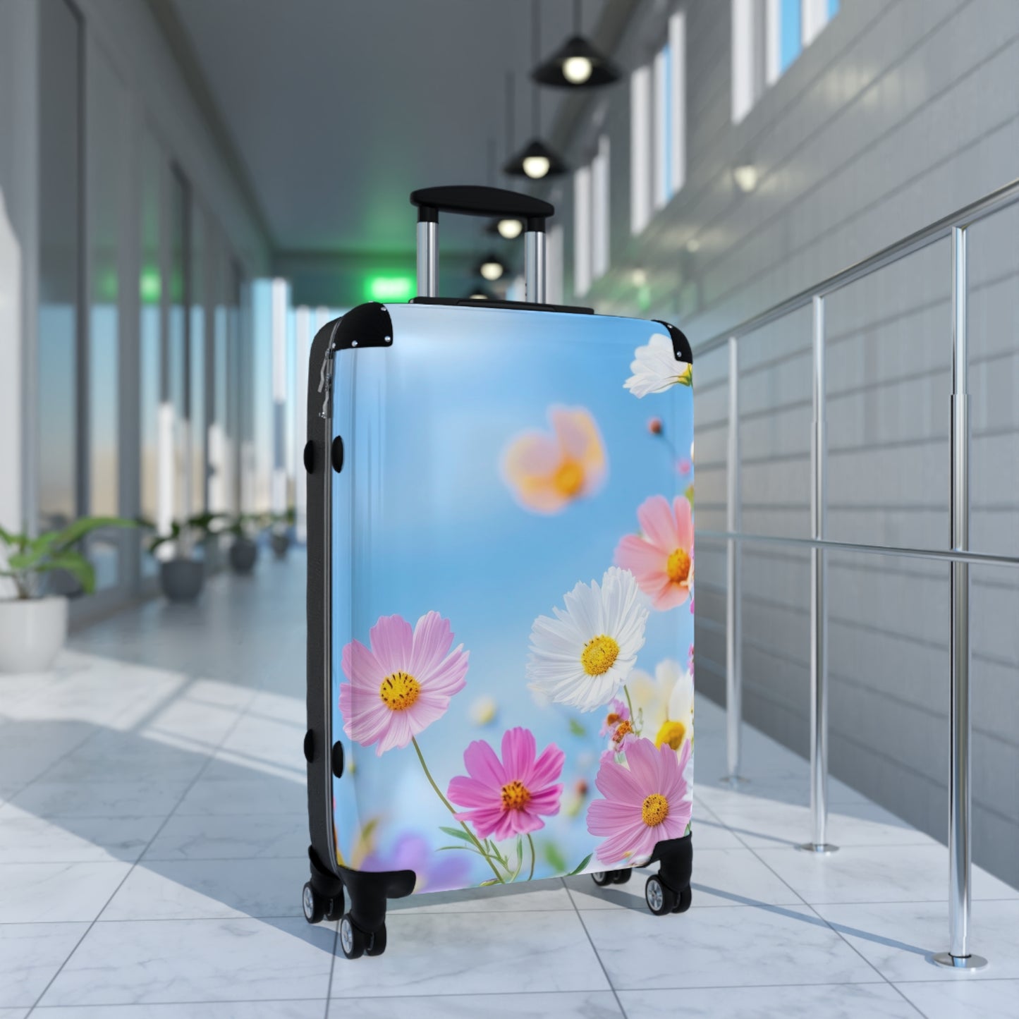 Nature Flowers Floral Vibrant Wild Flowers Art Carry-On Suitcase - Stylish Luggage for Travelers