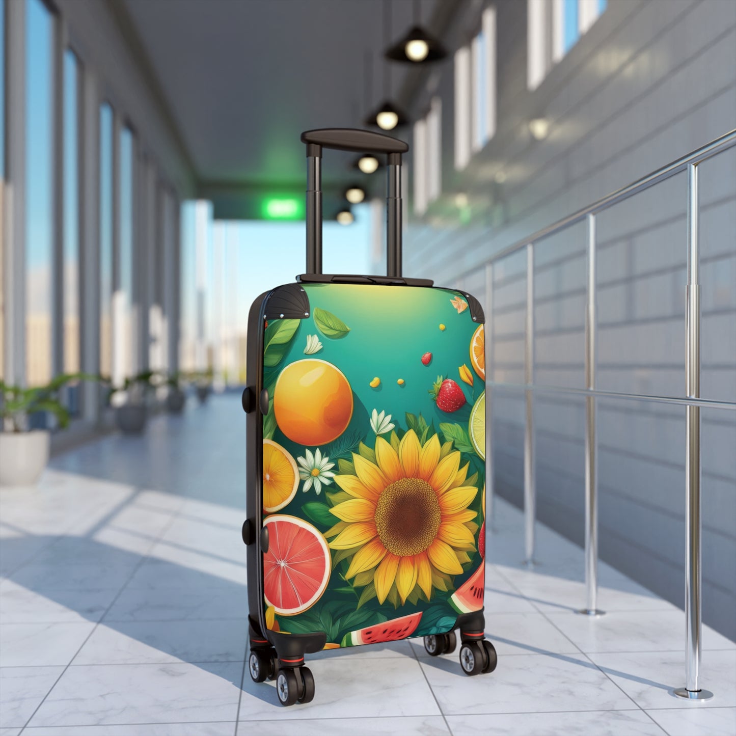 Nature Summer Fruits Flower Carry-On Suitcase - Stylish Luggage for Travelers