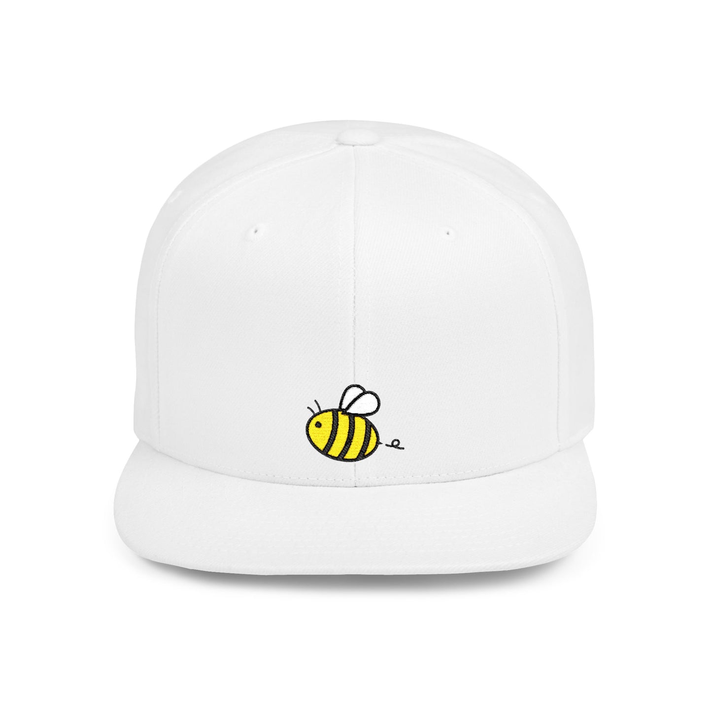 Icons Embroidered Bee Flat Bill Snapback – Lightweight, Custom Fit, Premium Quality