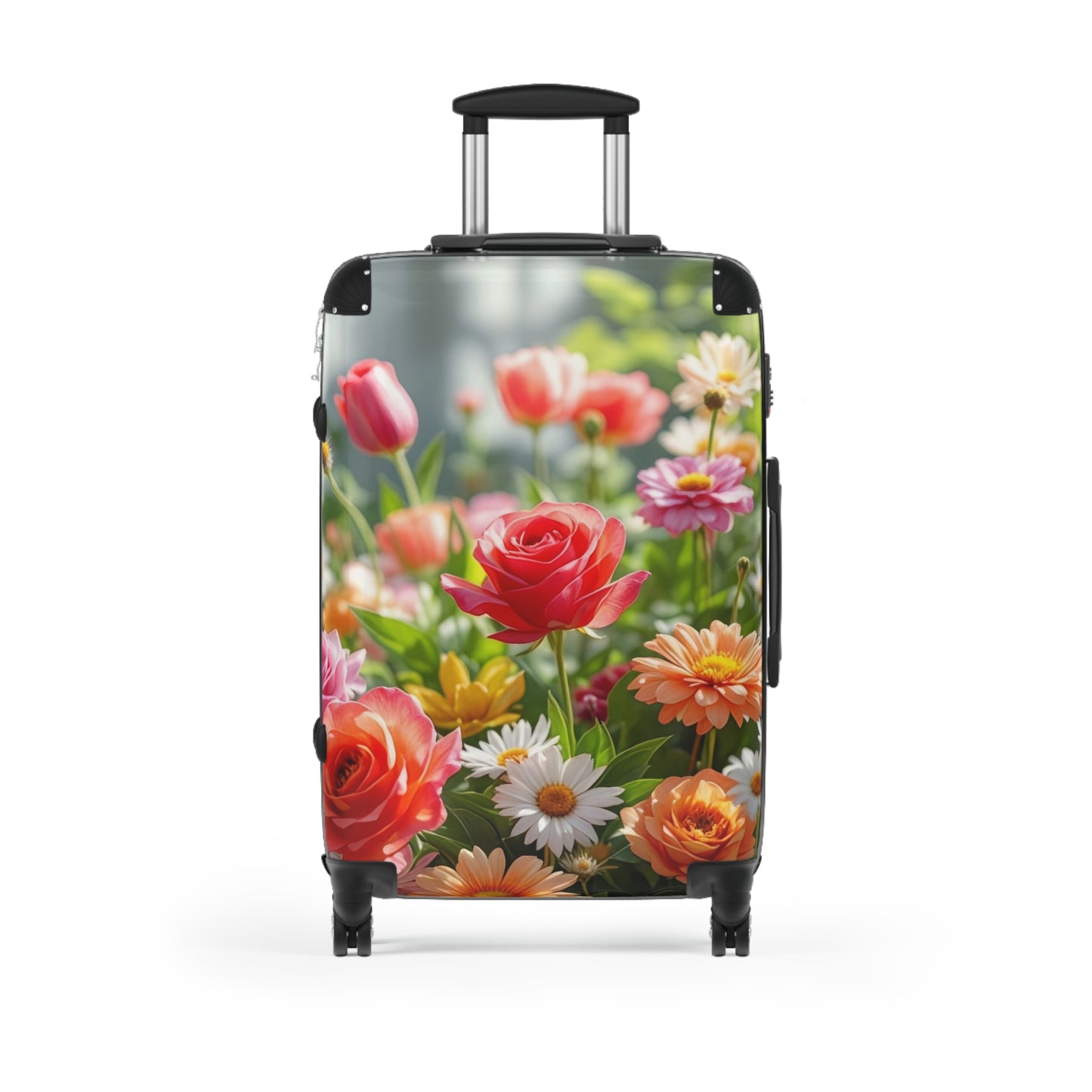 Nature Flowers Floral Garden Scene Art Carry-On Suitcase - Stylish Luggage for Travelers