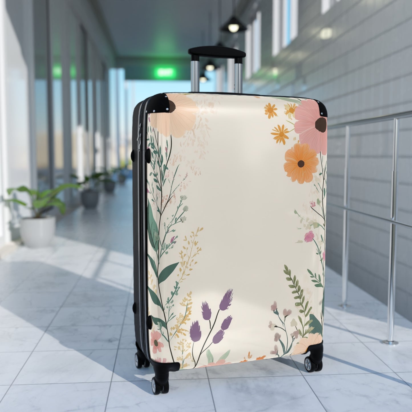 Nature Flowers Floral Leaves Art Carry-On Suitcase - Stylish Luggage for Travelers