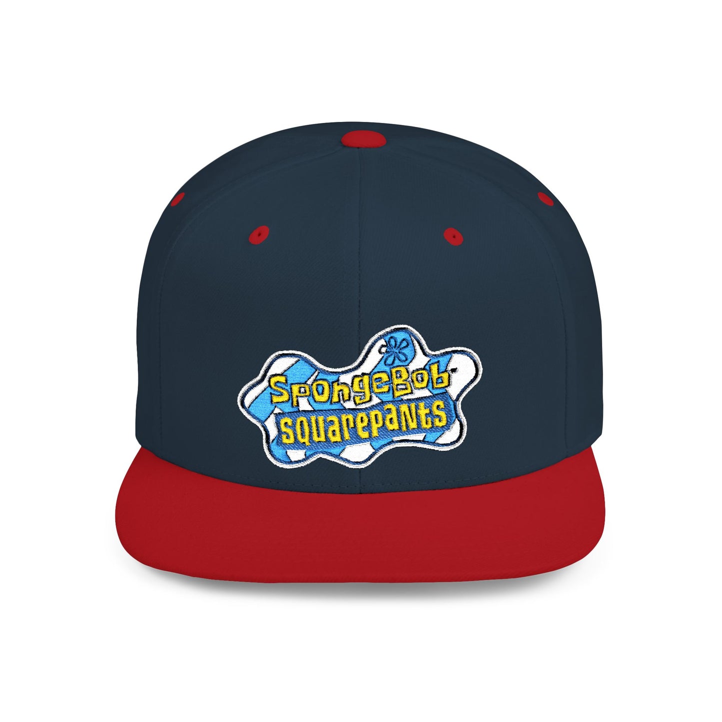 SpongeBob SquarePants Logo Flat Bill Snapback – Lightweight, Custom Fit, Premium Quality
