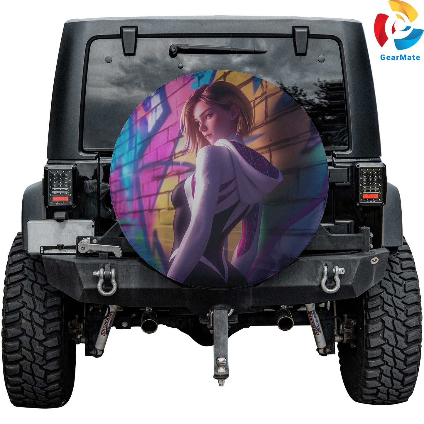 Marvel Gwen Stacy Spider Girl Spare Tire Cover – Premium Waterproof UV Resistant Protector