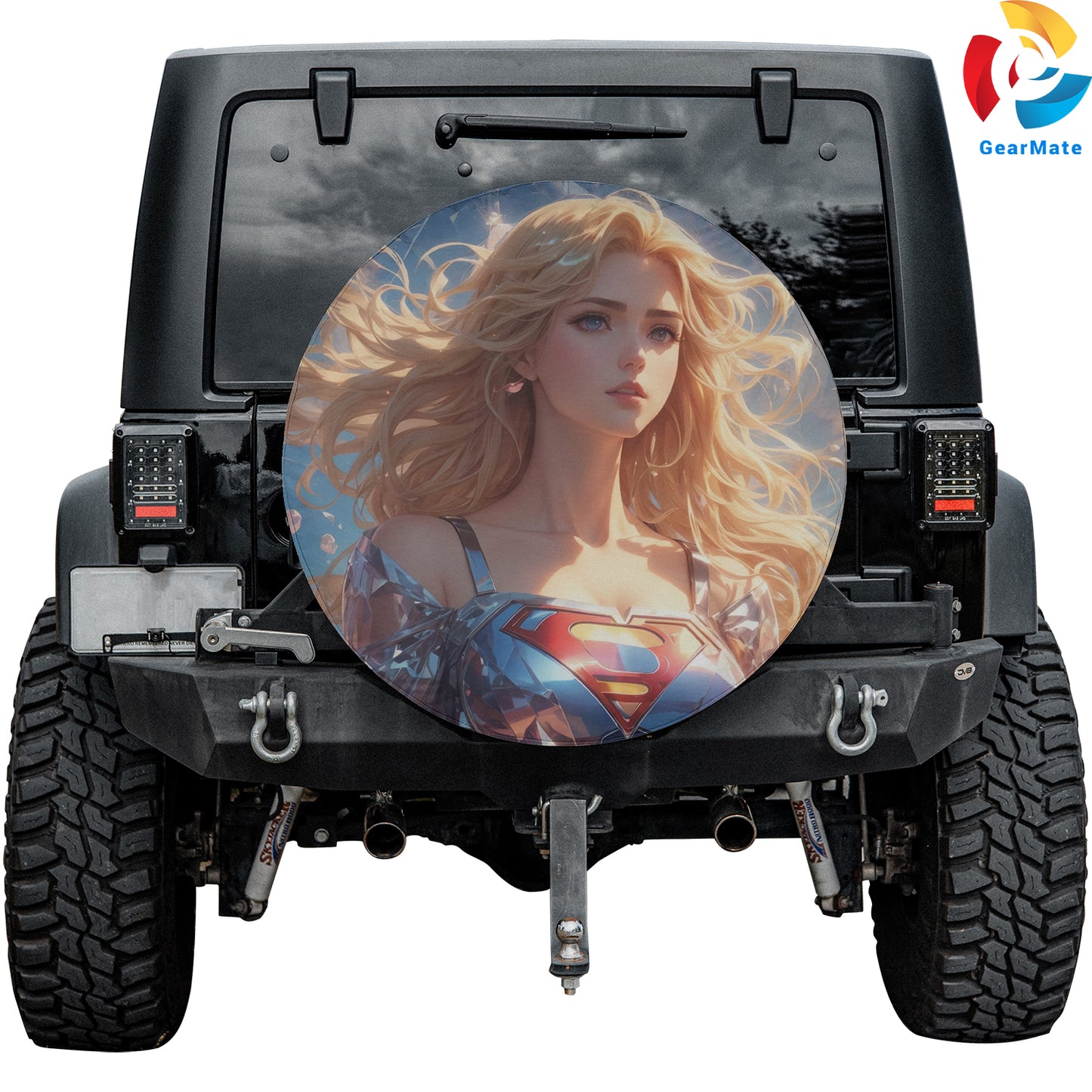 DC Super Girl Comics Spare Tire Cover – Premium Waterproof UV Resistant Protector