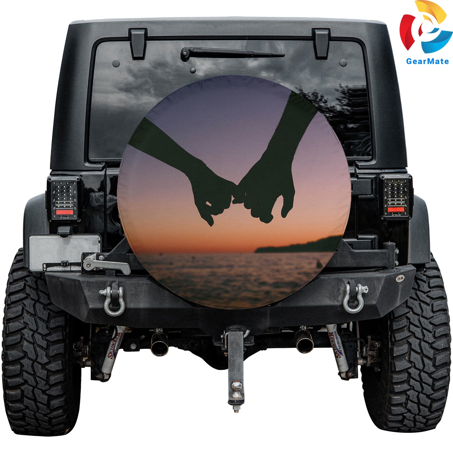 Hands Together Couple Spare Tire Cover – Premium Waterproof UV Resistant Protector