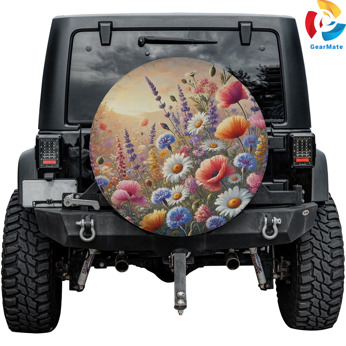 Wild Flowers Spare Tire Cover – Premium Waterproof UV Resistant Protector