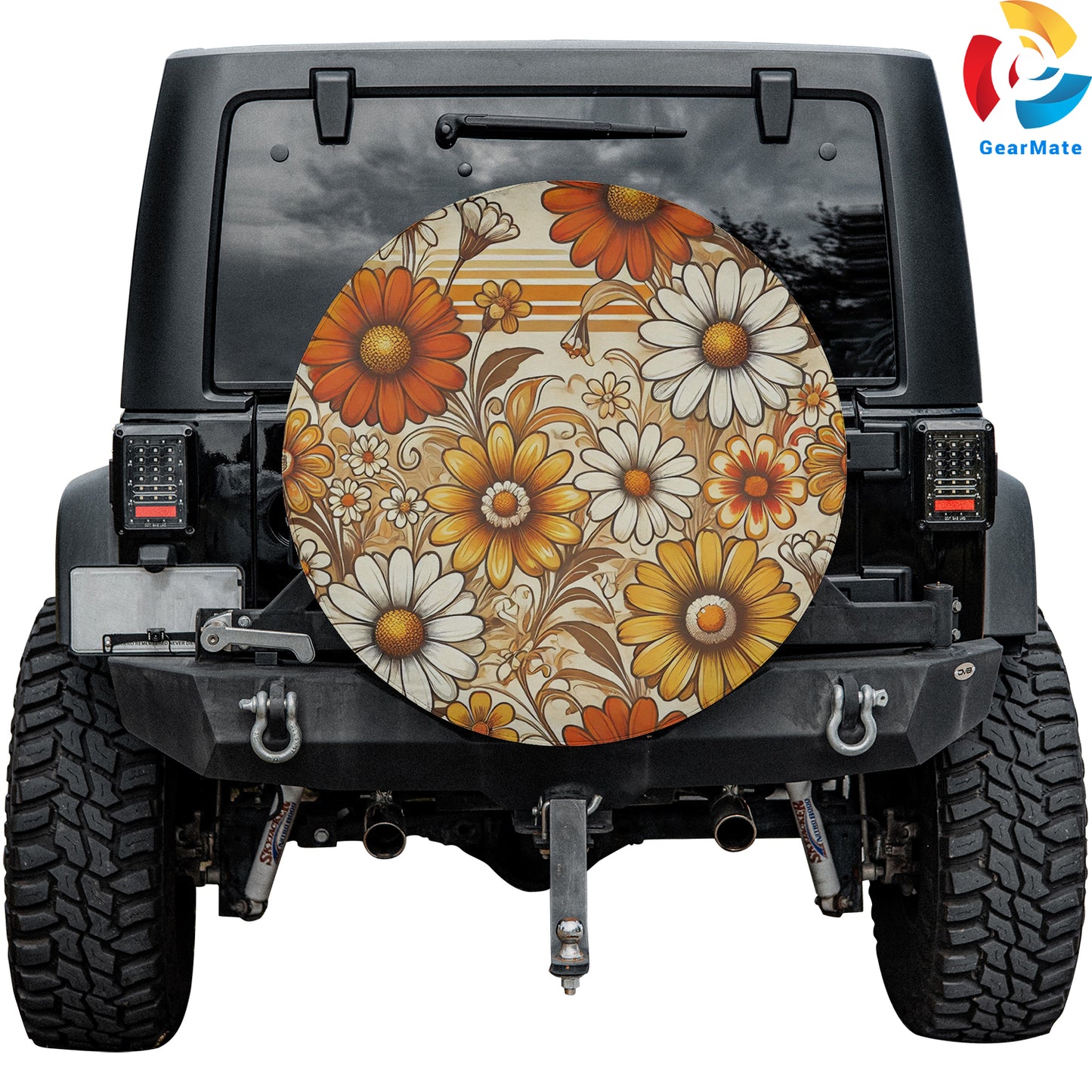 Wild Flowers Spare Tire Cover – Premium Waterproof UV Resistant Protector