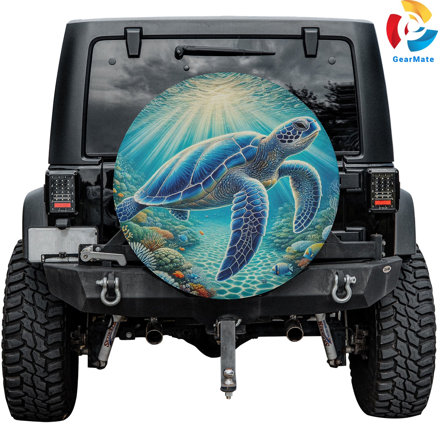 Ocean Blue Sea Turtle Spare Tire Cover – Premium Waterproof UV Resistant Protector
