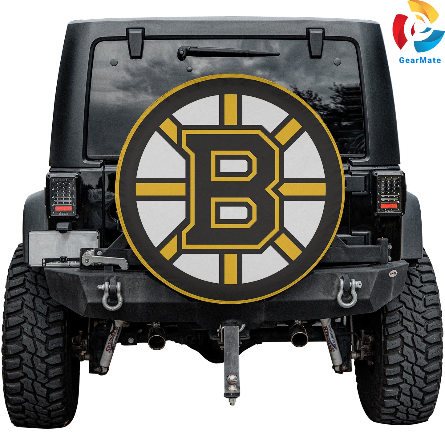 Boston Bruins Hockey Season Spare Tire Cover – Premium Waterproof UV-Resistant Protector