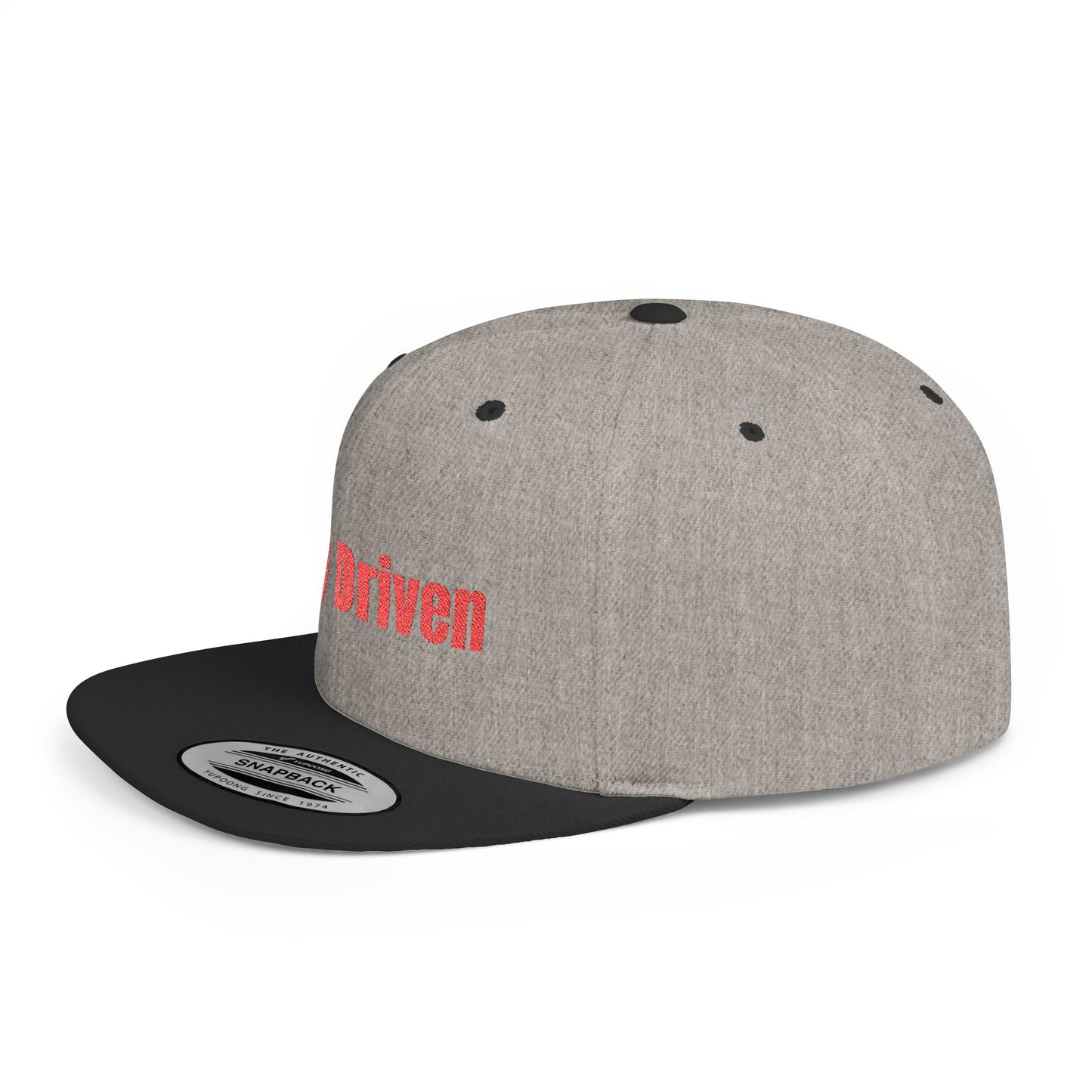 Text Stay Driven Flat Bill Snapback – Lightweight, Custom Fit, Premium Quality