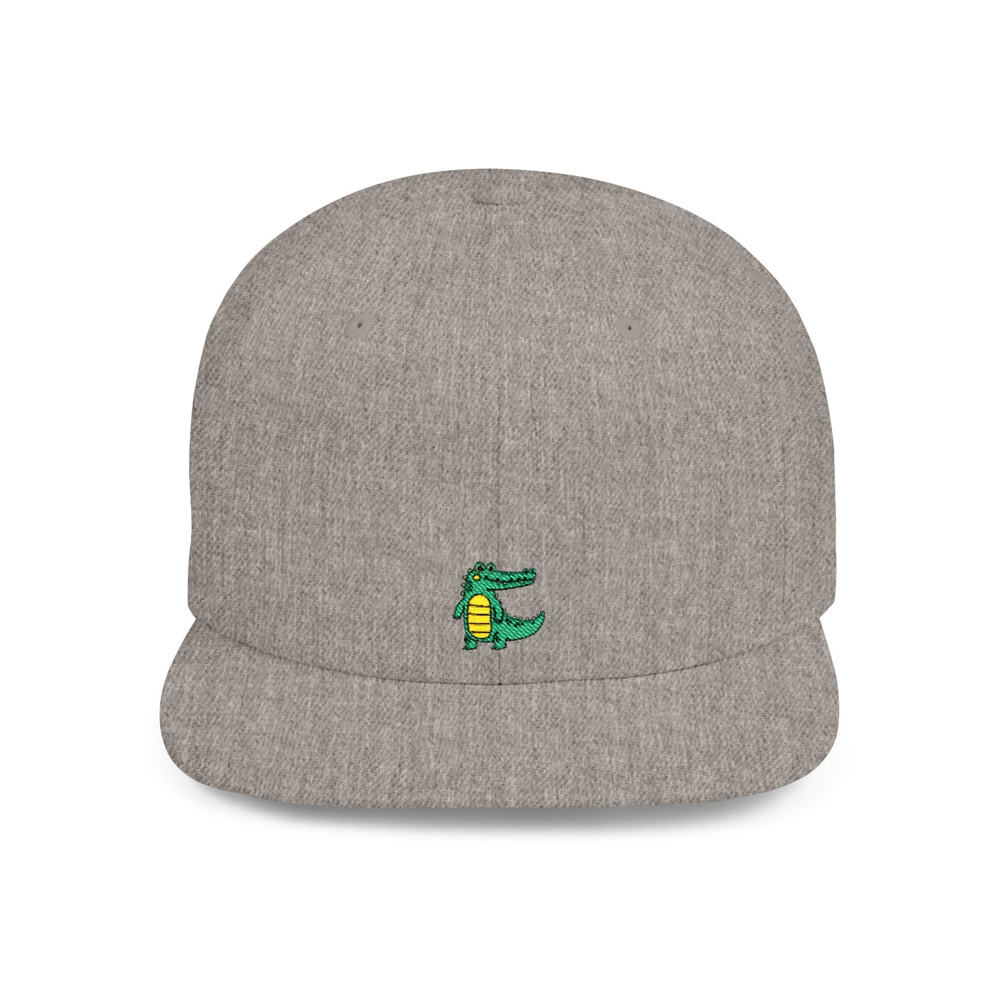 Icons Embroidered Crocodile 2 Flat Bill Snapback – Lightweight, Custom Fit, Premium Quality