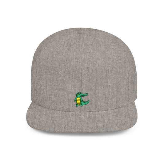 Icons Embroidered Crocodile 2 Flat Bill Snapback – Lightweight, Custom Fit, Premium Quality