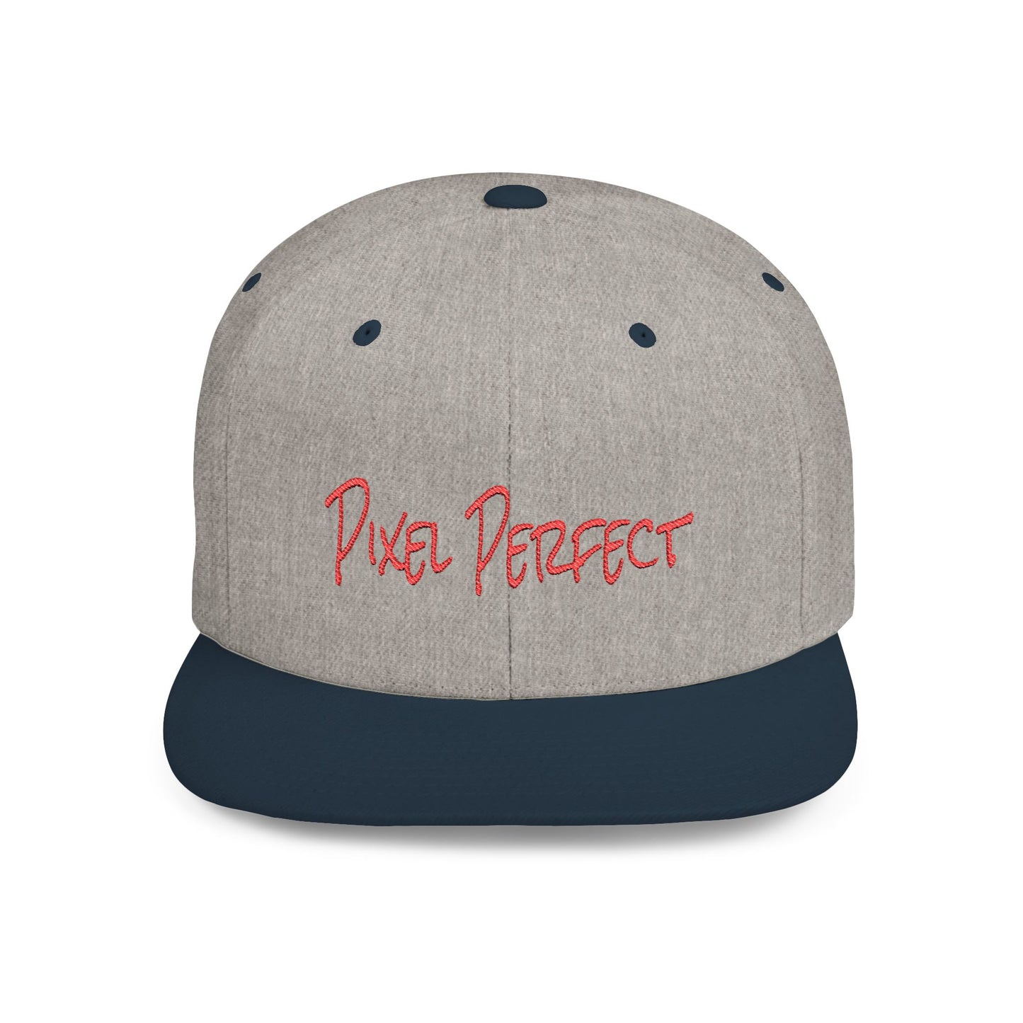 Text Pixel Perfect Flat Bill Snapback – Lightweight, Custom Fit, Premium Quality