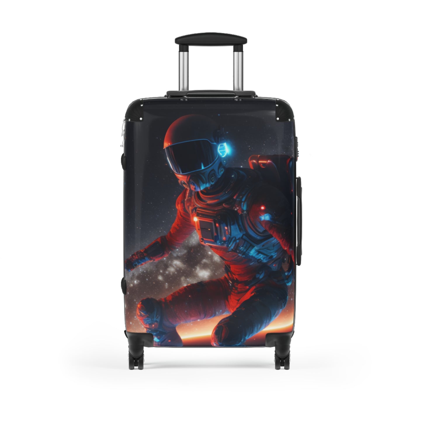 Space Astronaut Surfing Carry-On Suitcase - Stylish Luggage for Travelers