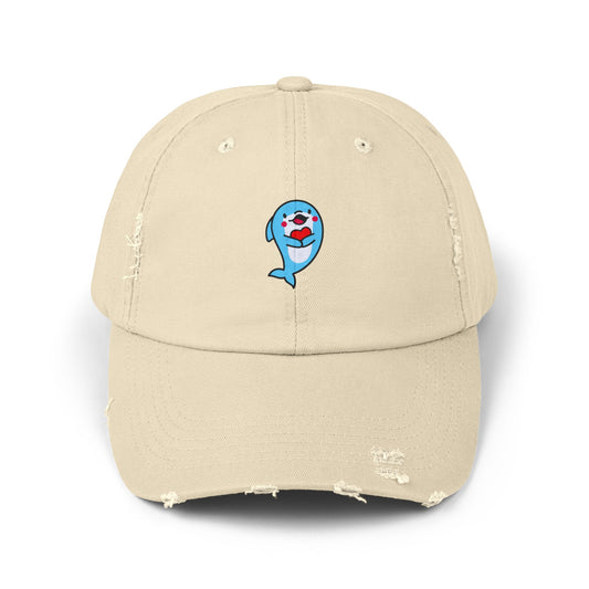 Dolphin Vintage Distressed Dad Hat Unisex Adjustable Cotton Twill Baseball Cap for Casual Everyday Wear